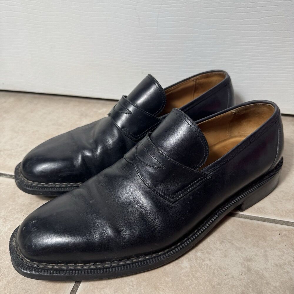 $1200 MSRP Sutor Mantellassi Men’s 11 Italy Made Black Loafers Dress Shoes